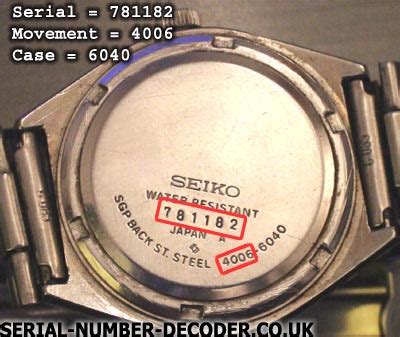 The Seiko serial number decoder .